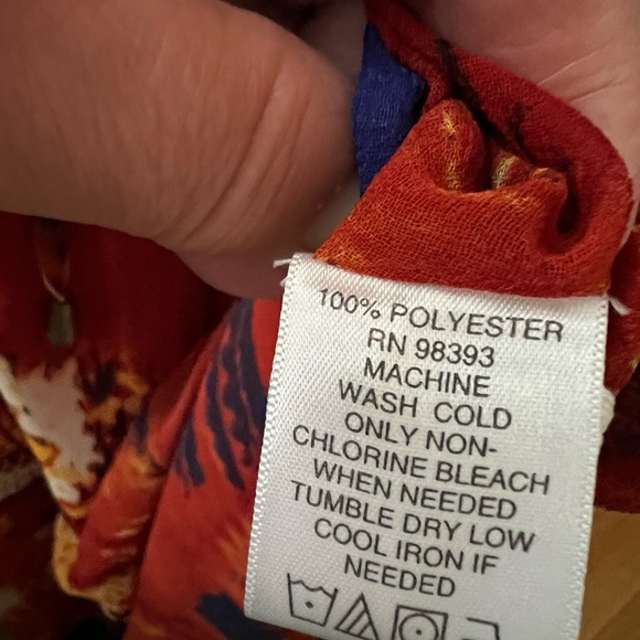 DASH by Kardashian bohemian orange blue yellow 2 piece kaftan dress size medium - Picture 16 of 16